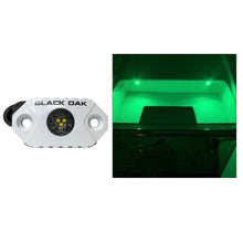 Black Oak Rock Accent Light - Green - White Housing | MAL-G