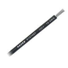 Pacer Black 10 AWG Battery Cable - Sold By The Foot | WUL10BK-FT