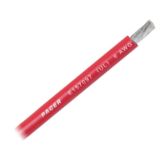 Pacer Red 8 AWG Battery Cable - Sold By The Foot | WUL8RD-FT