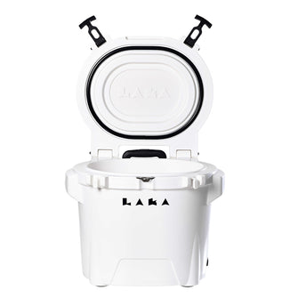 LAKA Coolers 30 Qt Cooler w/Telescoping Handle & Wheels - White | 1079