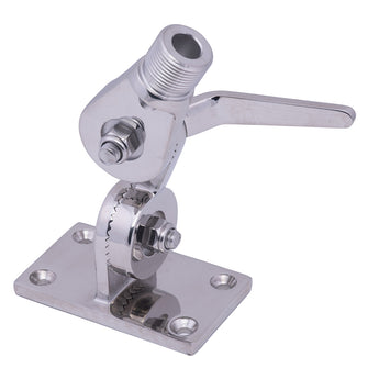 Whitecap Heavy-Duty Ratchet Antenna Mount - 316 Stainless Steel | S-1802BC