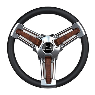Schmitt & Ongaro Burano Wheel 14" 3/4" Tapered Shaft Burl Polyurethane w/Stainless Spoke Includes Center Cap/Nut | PU105111-04R