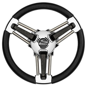Schmitt & Ongaro Burano Wheel 14" 3/4" Tapered Shaft Black Polyurethane w/Stainless Spoke Includes Center Cap/Nut | PU1051B1-04R