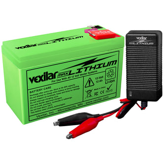 Vexilar 12V - 12 AH MAX Lithium Battery w/V-420L Rapid Charger | V-220L