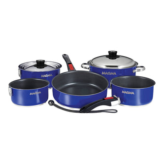 Magma Nestable 10 Piece Induction Non-Stick Enamel Finish Cookware Set - Cobalt Blue | A10-366-CB-2-IN