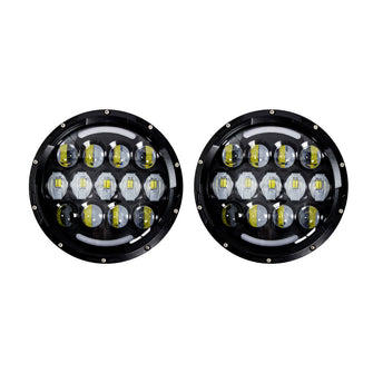 HEISE 7" LED Light w/Black Face & Partial Halo - 21 LED | JP-704B